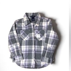 Ralph Lauren Kids Plaid Shirt in Gray and Lavender